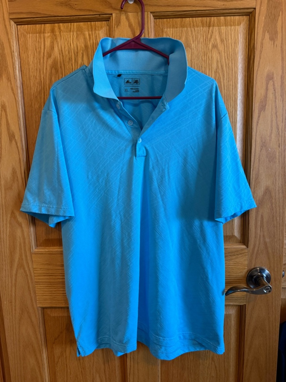 adidas Men’s Bright Turquoise Polo Shirt